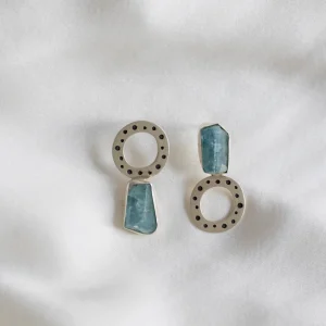 Blue Topaz Earrings Silver 925