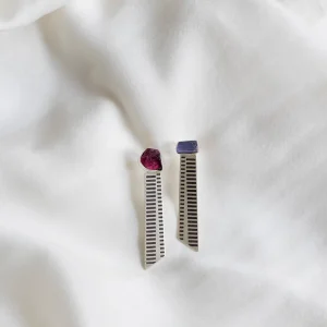 Ruby & Tanzanite Earrings Silver 925
